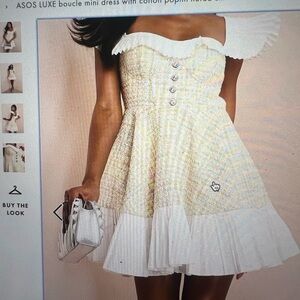ASOS Tiered Mini Dress in multi pattern